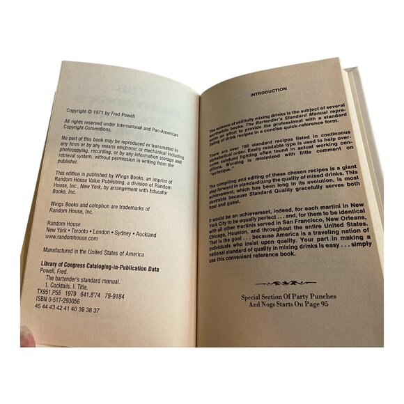 The Bartenders Standard Manual Hardcover Fred Powell - Picture 4 of 9